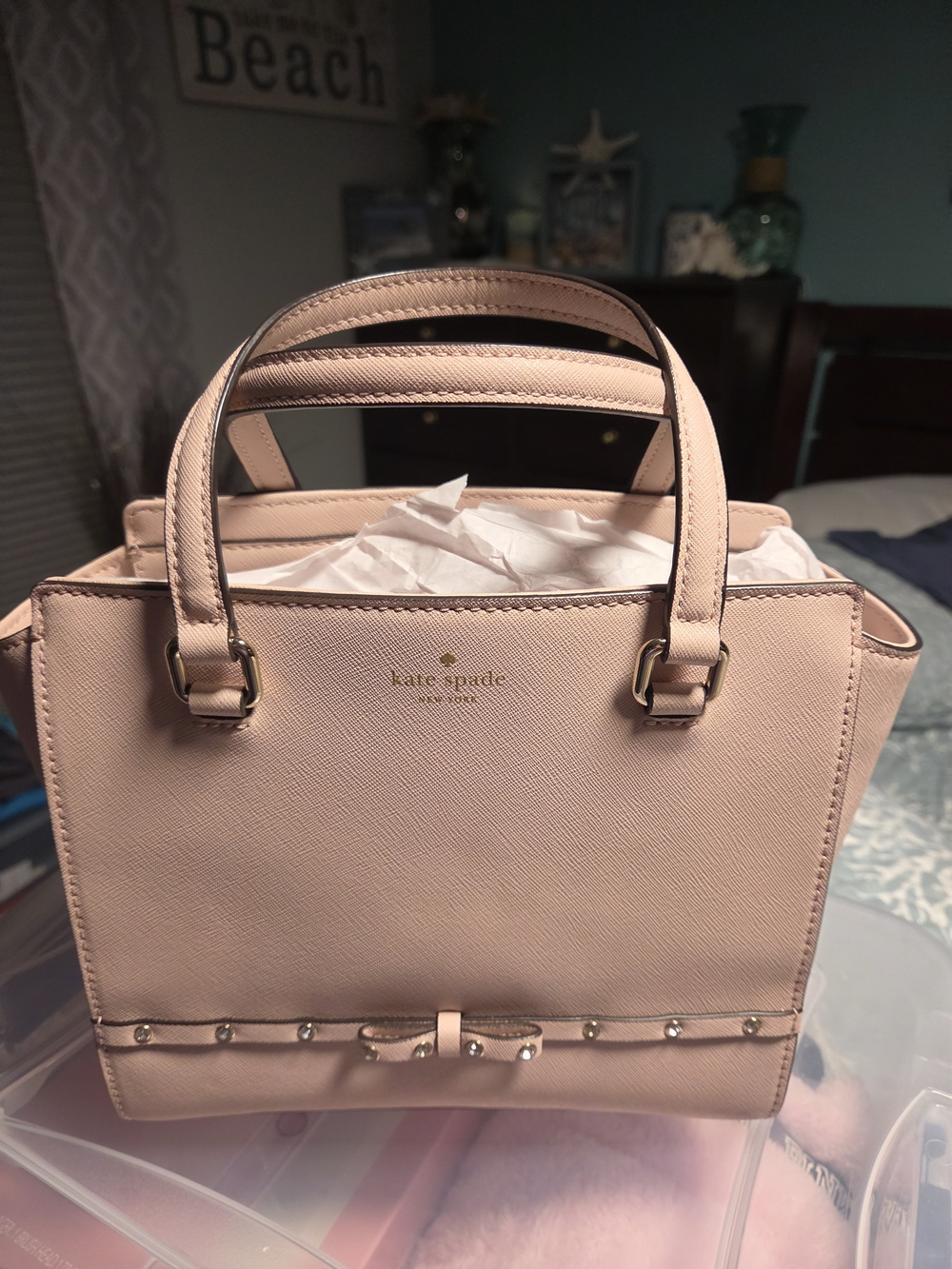 kate spade Pink Saffiano Leather Top-Handle Satchel